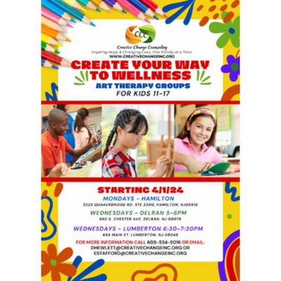 Create Your Way to Wellness - Art Therapy Groups 11-17