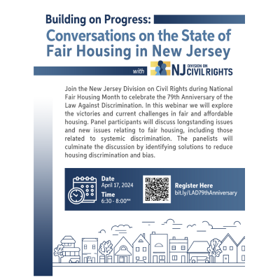 Building on Progress: Conversations on the State of Fair Housing in NJ