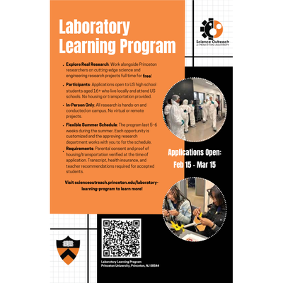 Laboratory Learning Program Application @ Princeton University